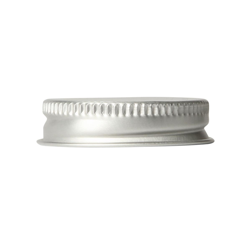 Aluminium screw cap 38-400, silver / gold, rolled edge