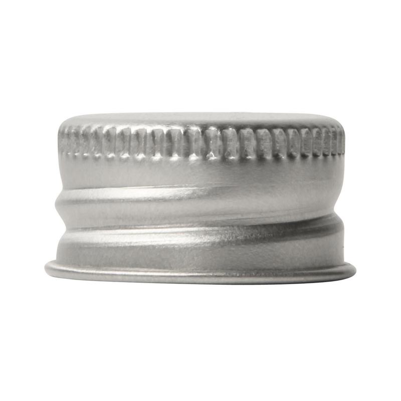 Tapón rosca de aluminio 0013, 20-410, Borde estriado, junta triseal, mate, aluminium