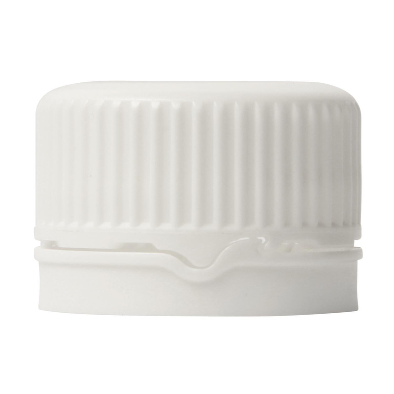 Screw tamper evident closure 0074, 28 ROPP, crab's claw, ribbed, HDPE