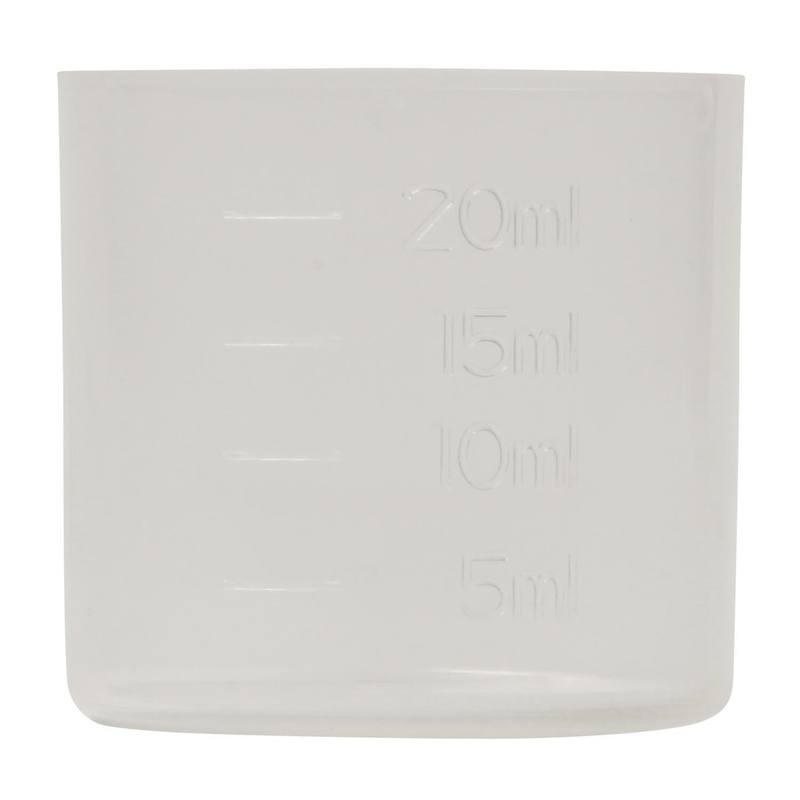 Dosing cup 20 ml closure SP021, straight, none, smooth, PP
