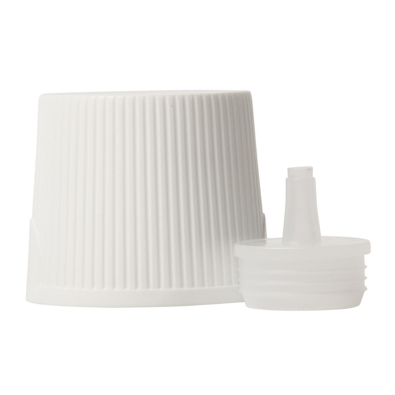 Child resistant closure 25mm, insert (2,5mm), ribbed, HDPE/HDPE