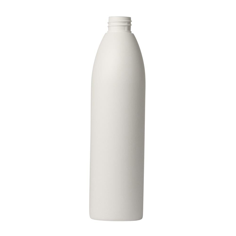 500ml Bullet round, 28-410 HDPE fles F257A 01