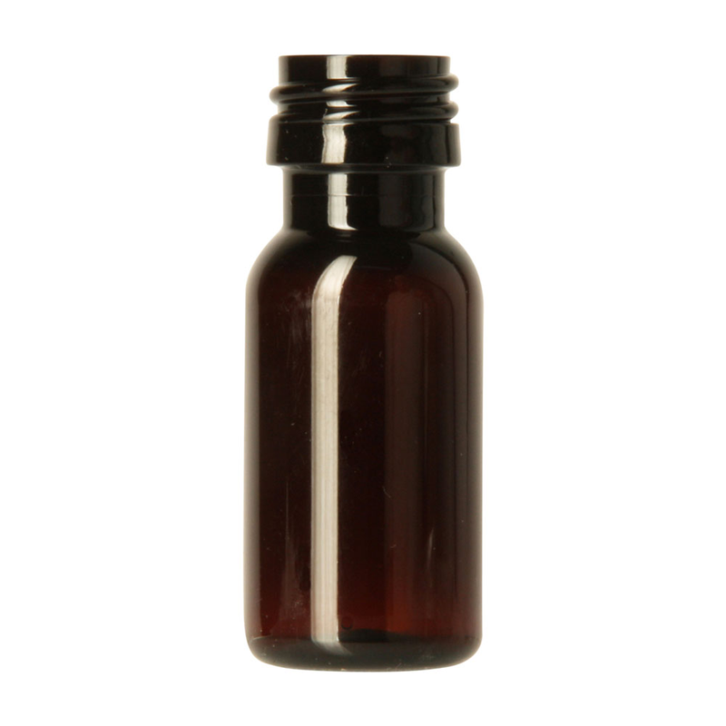 18 ROPP, PET-Kunststoff-Flasche Rund, F890A amber 