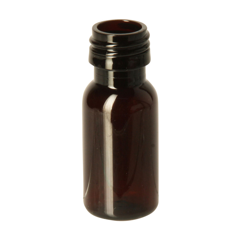 Pharma Mini 10ml, PET-Kunststoff-Flasche Rund, F890A amber 
