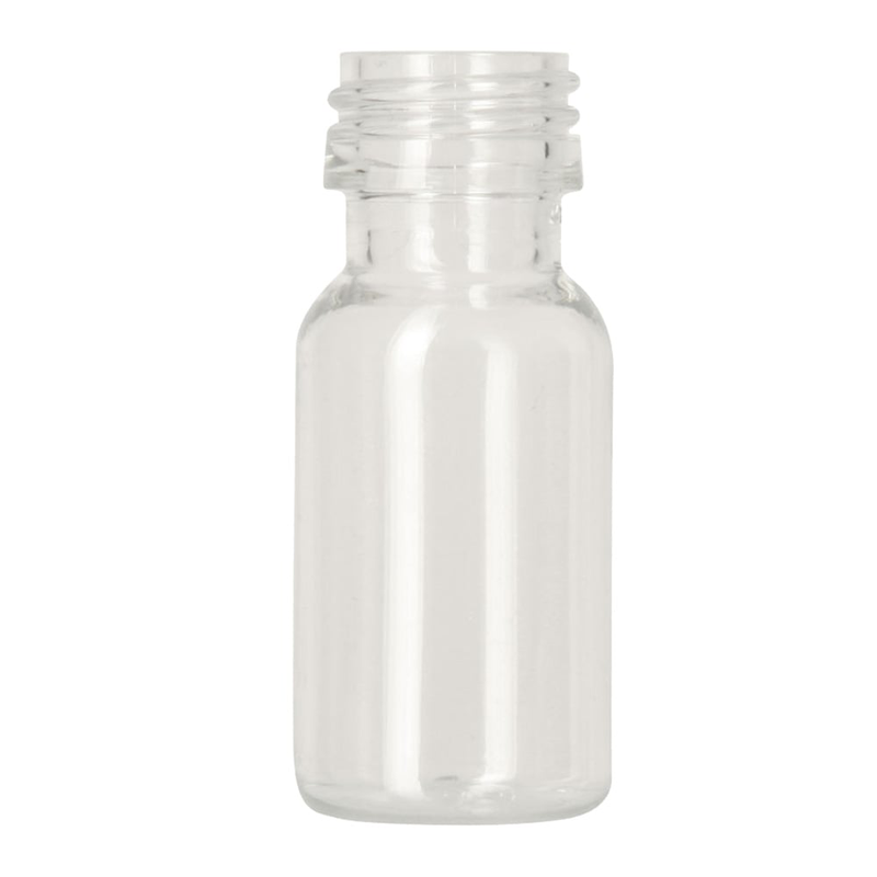 Pharma Mini 15ml, 18 ROPP, rPET-Kunststoff-Flasche Rund, F891A 01