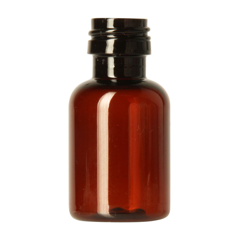 Pharma Mini 20ml, 18 ROPP, PET-Kunststoff-Flasche Rund, F892A amber 01