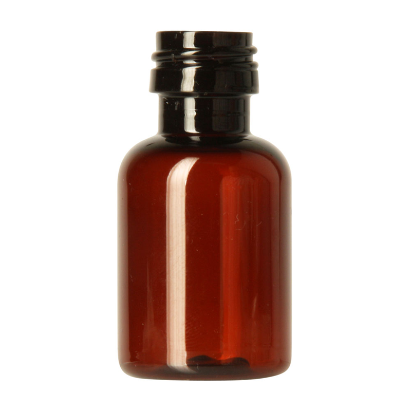 Pharma Mini 20ml, 18 ROPP, PET-Kunststoff-Flasche Rund, F892A amber 