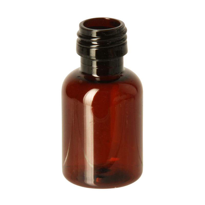 PET-Kunststoff-Flasche Rund, F892A amber 