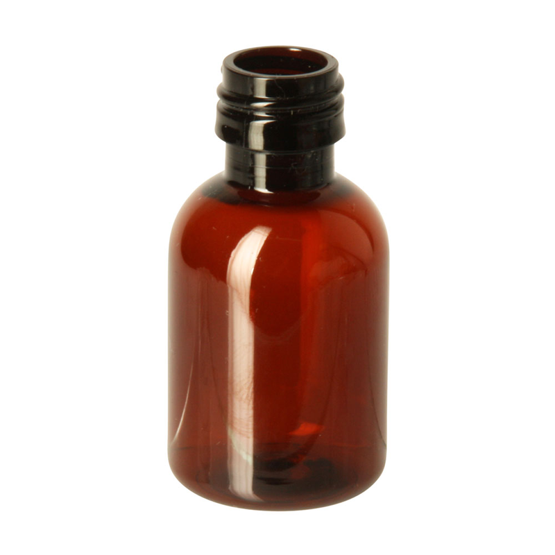 PET-Kunststoff-Flasche Rund, F893A amber 