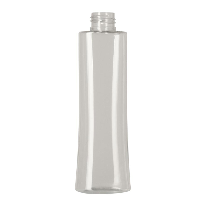 100 ml Slim Oval, 24-410 rPET-Kunststoff-Flasche Rund, F916A 01
