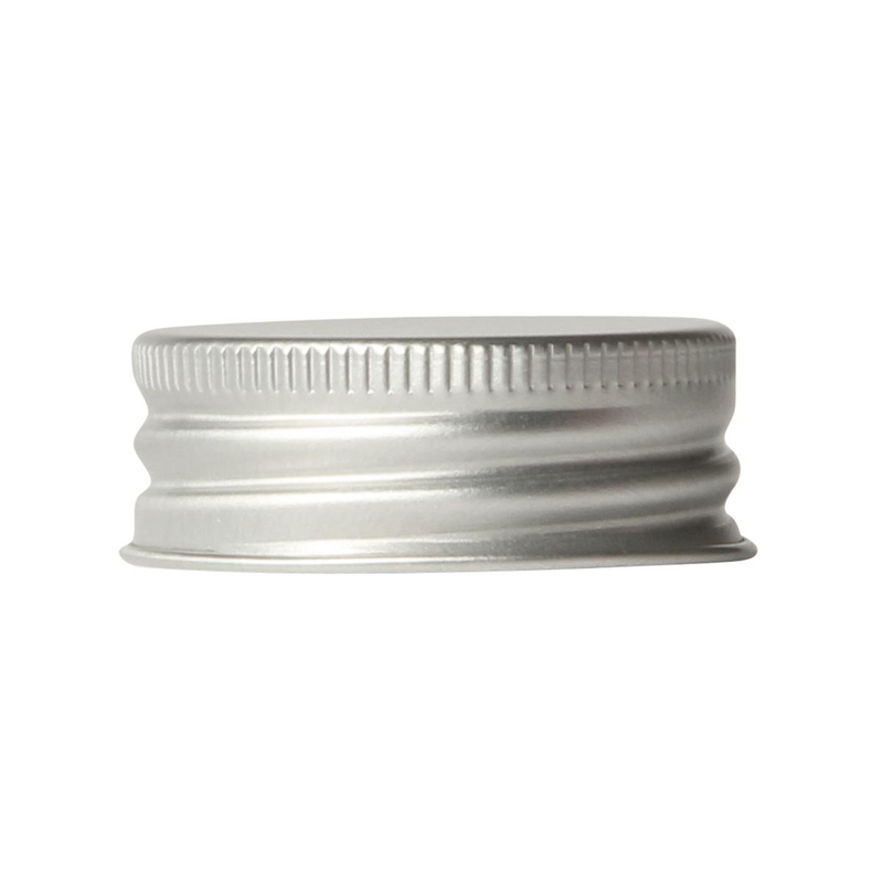 Aluminium screw cap 38-485, silver / gold, rolled edge