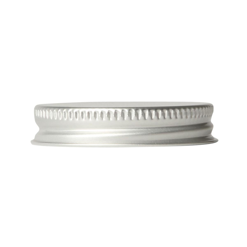 Aluminium screw cap 48-400, silver / gold, rolled edge