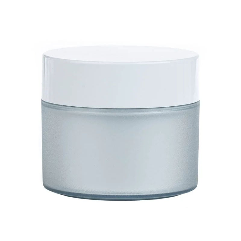 Cosmetic cream plastic jar 50ml double wall Trento frosted P113