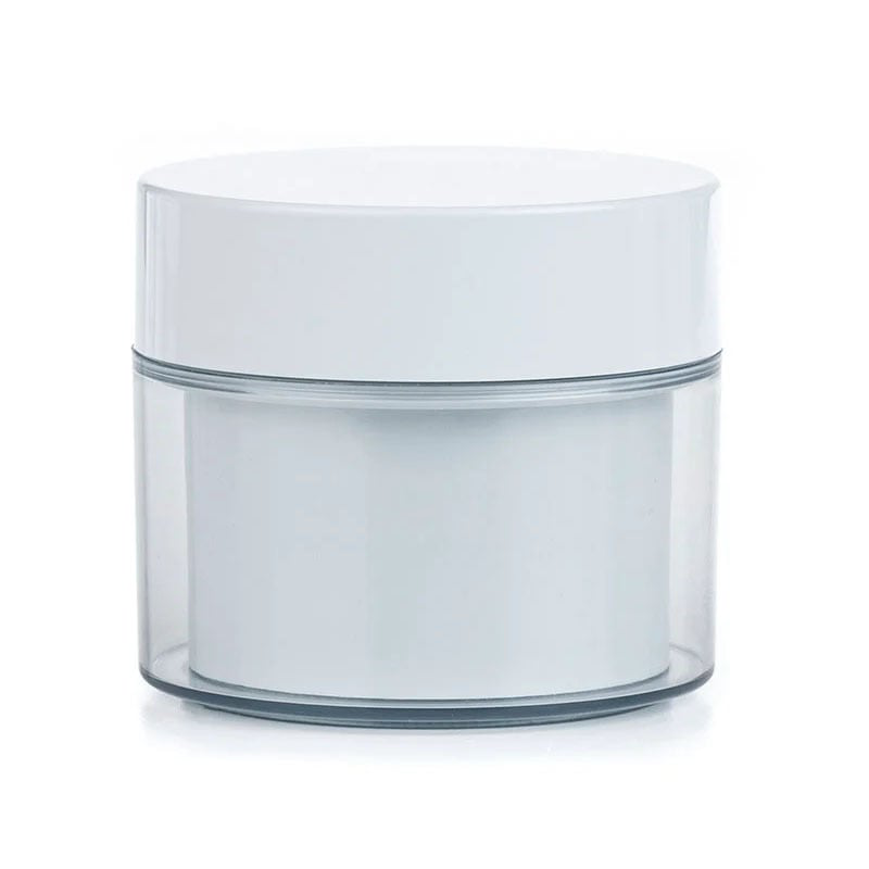 Cosmetic cream plastic jar 50ml double wall Trento smooth P113