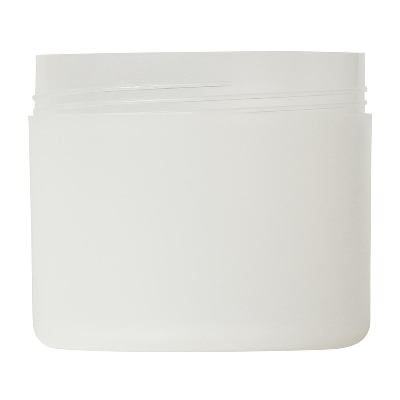 Cosmetic cream plastic jar 500ml single wall Ancona frosted P288