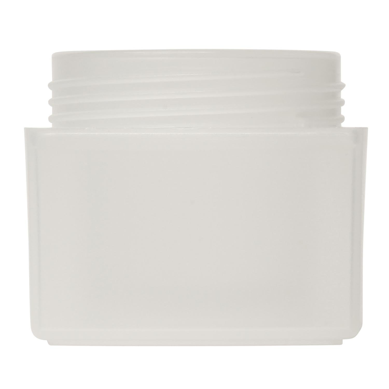 Cosmetic cream plastic jar 50ml double wall Napoli smooth P304