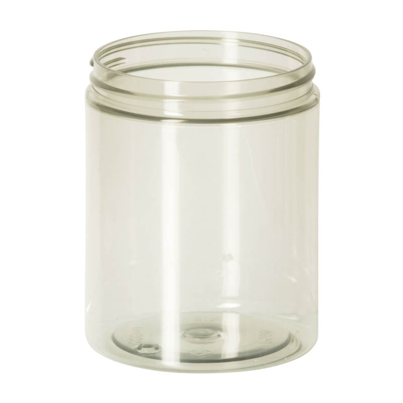 6 oz Clear PET Plastic Straight Sided Jar 70-400 Neck Finish