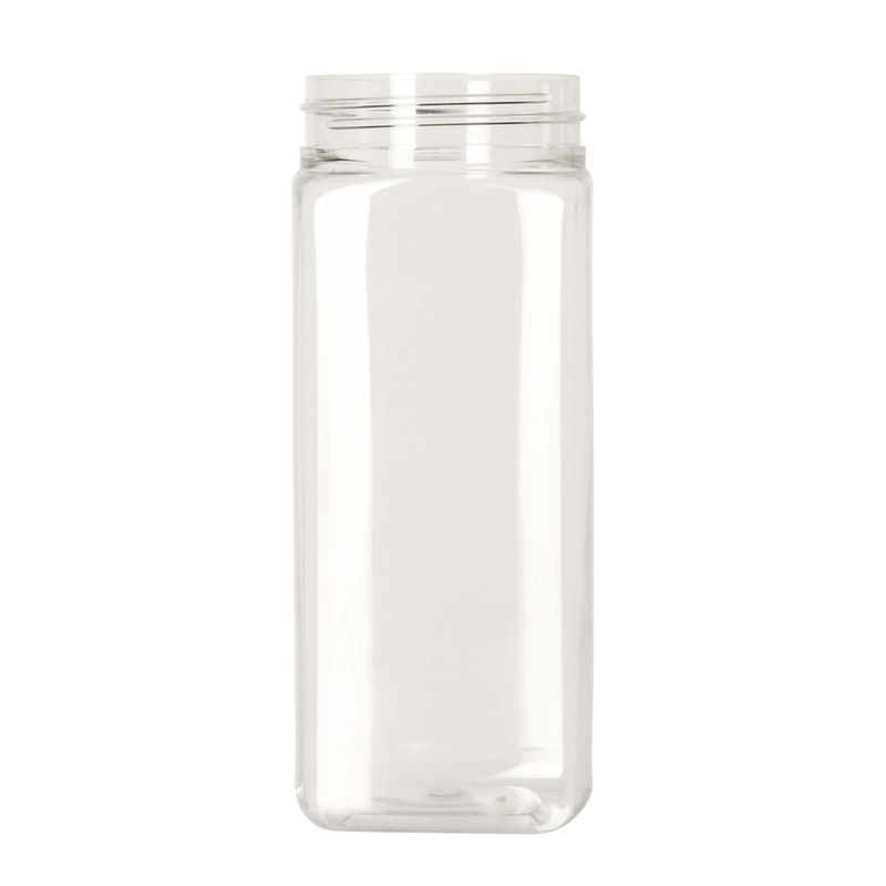63mm (63-485/63SP485), 500ml, rPET Plastic jar Square Jar, P691