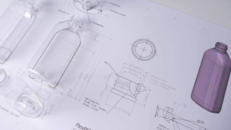 Disegno di Flaconi in PET