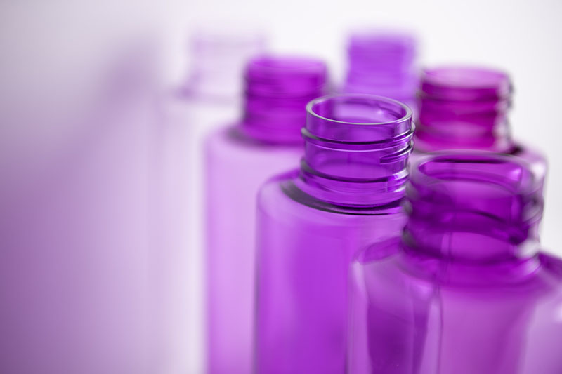 PET bottles coloured