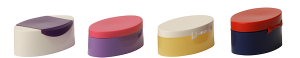 bi-colored flip top caps