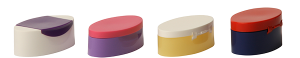 bi-colored flip top caps