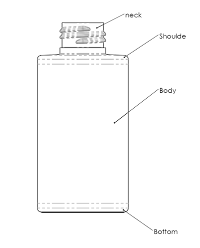 Technical drawing PET bottles