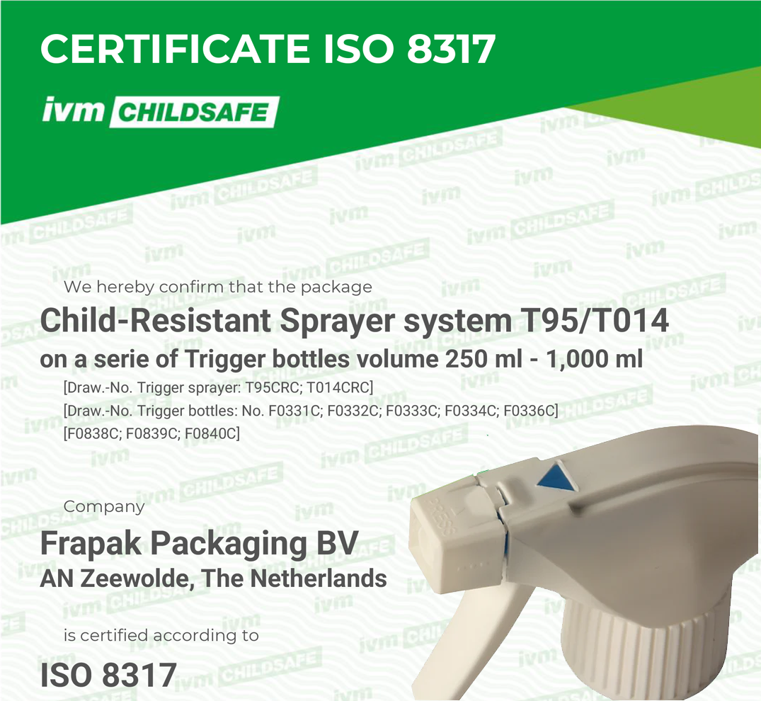 ISO certified trigger sprayers