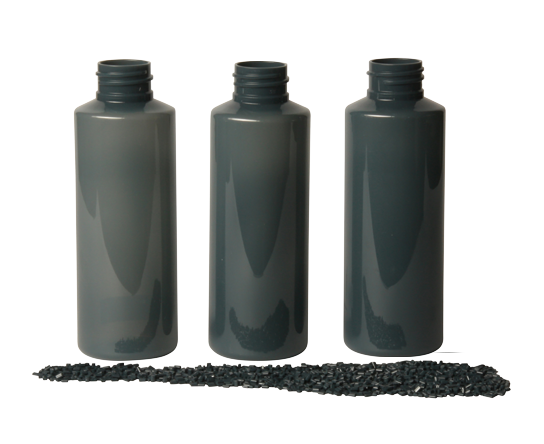 Black additive PET bottles