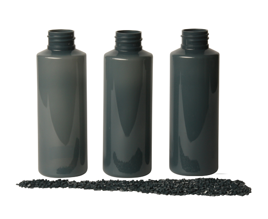 Black additive PET bottles